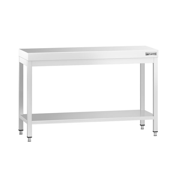 Edelstahl Arbeitstisch PREMIUM - 1200x600mm - mit Grundboden
