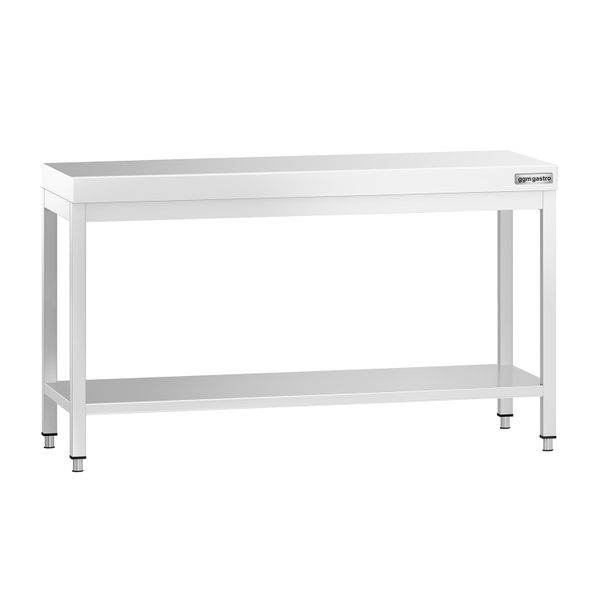 Edelstahl Arbeitstisch PREMIUM - 1500x600mm - mit Grundboden