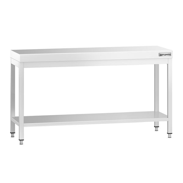 Edelstahl Arbeitstisch PREMIUM - 1600x600mm - mit Grundboden