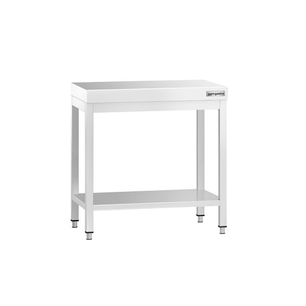 Edelstahl Arbeitstisch PREMIUM - 600x600mm - mit Grundboden