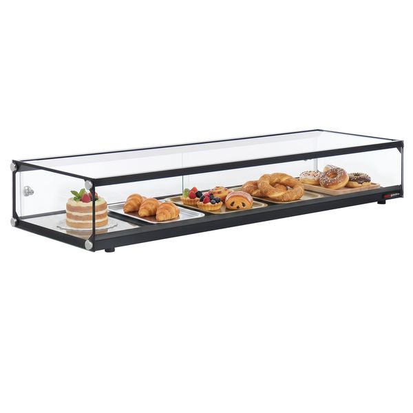 Aufsatzvitrine - ungekühlt - aus gehärtetem Glas - 1200mm