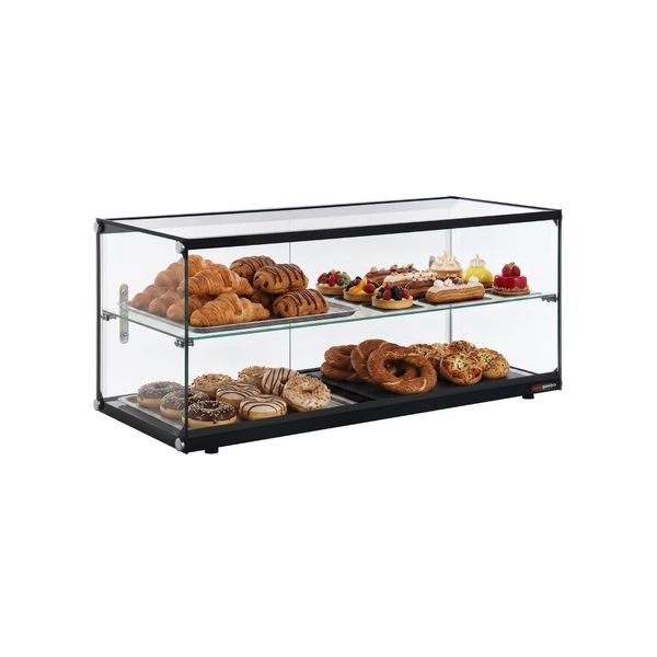 Aufsatzvitrine - ungekühlt - aus gehärtetem Glas - 950mm