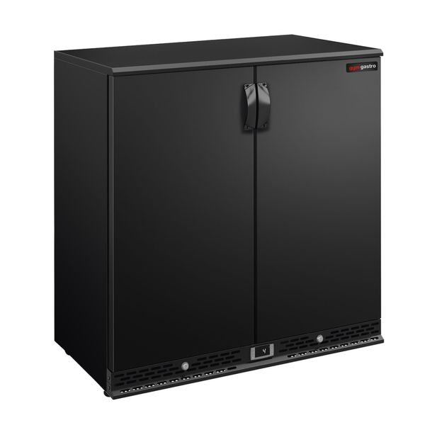 Barkühlschrank - 900mm - 220 Liter - mit 2 Flügeltüren - Schwarz