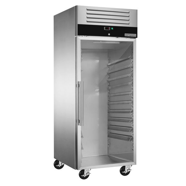 Bäckerei-Kühlschrank Edelstahl PREMIUM - EN 600x800 - 800 Liter - mit 1 Glastür