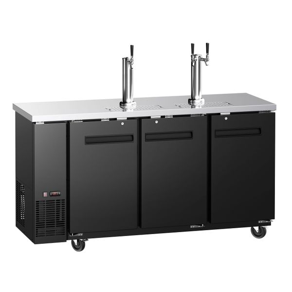Bierkühler mit Zapfhahn - 3x 50 Liter Fässer - 1850x620mm