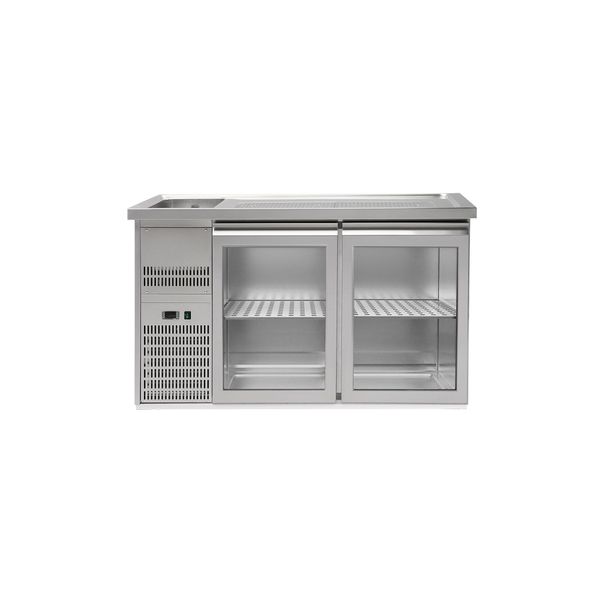 Biertheke Premium PLUS - 1550x700mm - 2 Glastüren