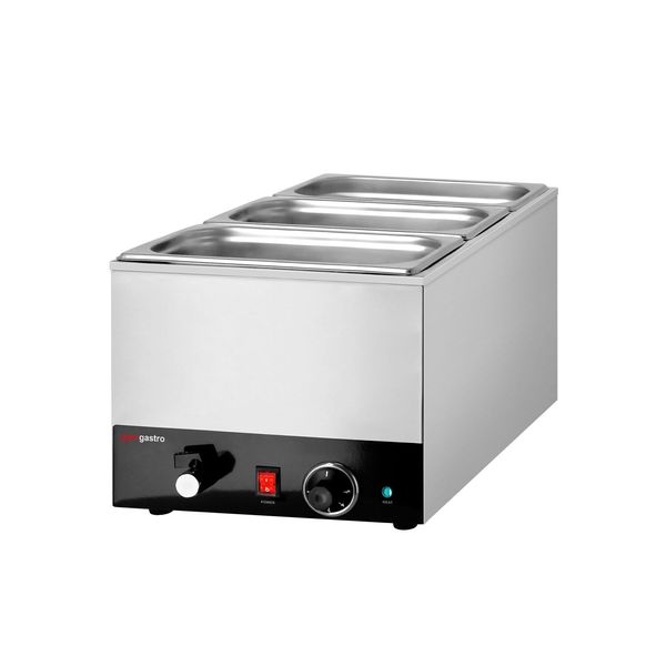 Elektro Bain-Marie - 1,2 kW - GN 1/1 mit 200mm Höhe - mit Ablasshahn