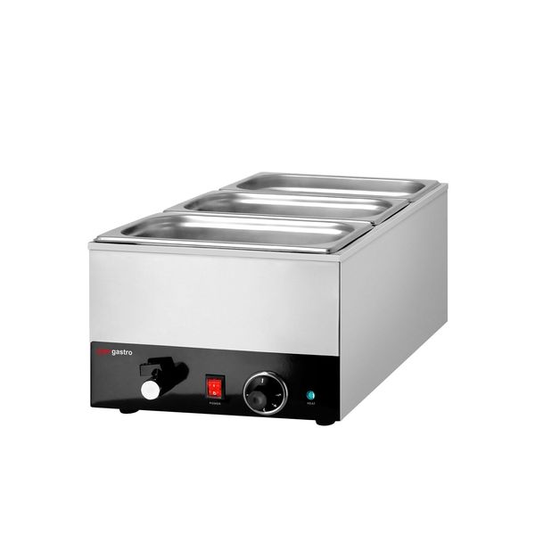 Elektro Bain-Marie - 1,2 kW - GN 1/1 mit 150mm Höhe - mit Ablasshahn