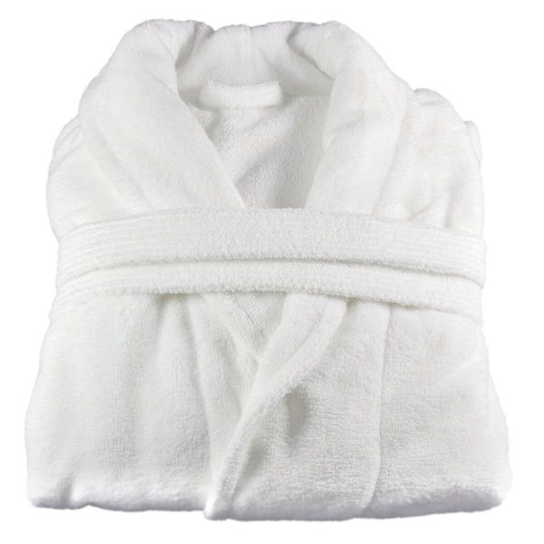 (12 Stück) Bademantel mit Schalkragen - 290g/m² - Größe: M - Weiß