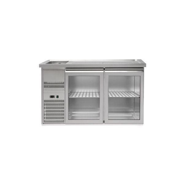 Biertheke Premium PLUS - 1550x700mm - 2 Glastüren