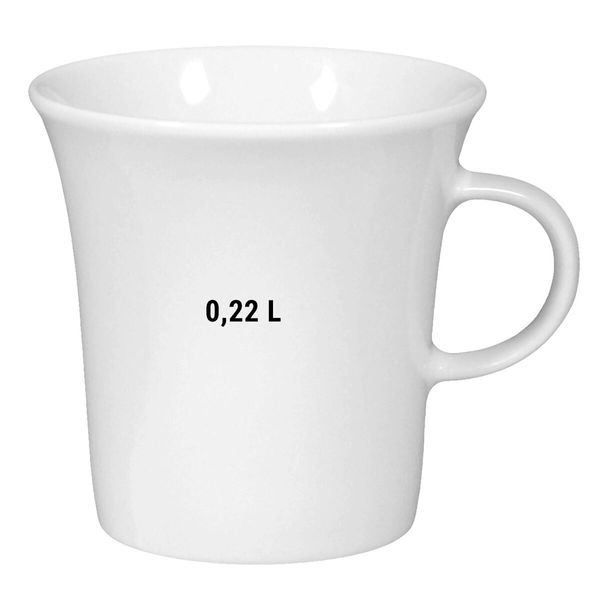 (6 Stück) SELTMANN WEIDEN | Cafeteriatasse Kelch - 220ml - Weiß/Uni