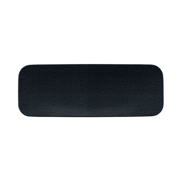 (2 Stück) SELTMANN WEIDEN | Coupe Teller - flach rechteckig - 380x140mm - Schwarz