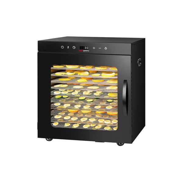 Dörrgerät / Dörrautomat - mit 10 Ablagen - Schwarz - 800 Watt