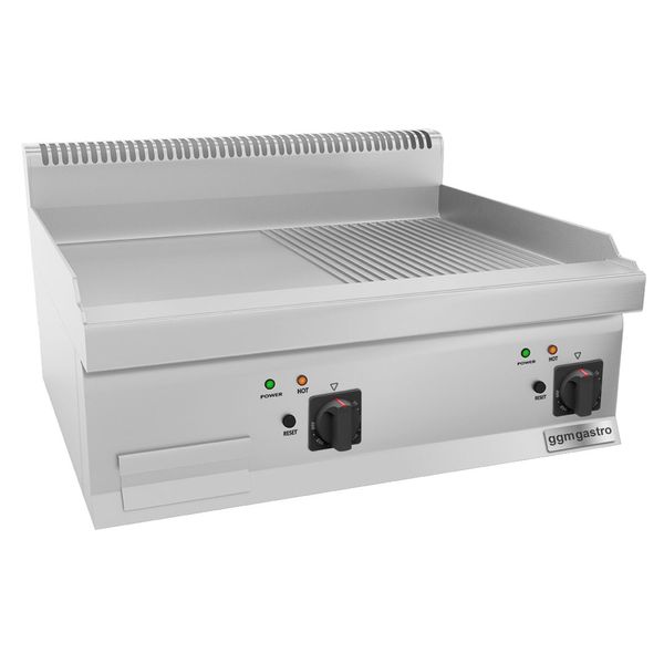 Elektro Bratplatte - 8,1 kW - Glatt & Gerillt