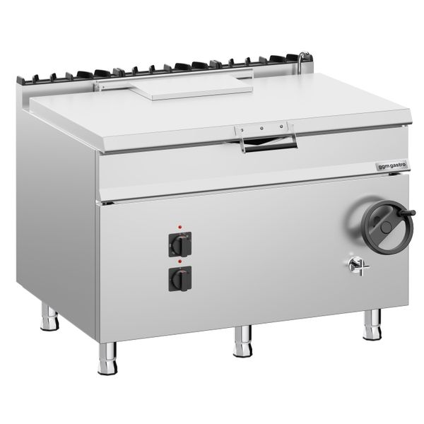 Elektro Kippbratpfanne - 120 Liter - 19 kW - mit Handrad und Wasseranschluss
