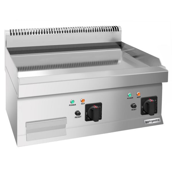 Elektro Bratplatte - mit Hartchrom-Beschichtung - 9 kW - Glatt