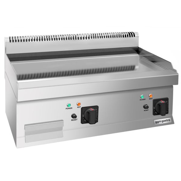 Elektro Bratplatte - mit Hartchrom-Beschichtung - 8 kW - Glatt