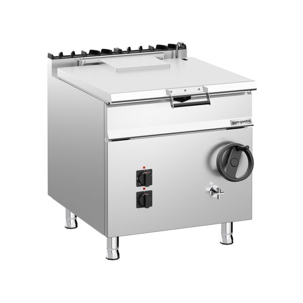 Elektro Kippbratpfanne - 80 Liter - 12 kW - mit Handrad und Wasseranschluss