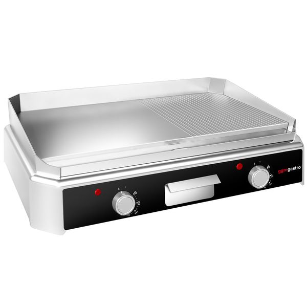 Elektro Bratplatte - 5 kW - Glatt & Gerillt - Bratfläche: 740x296mm