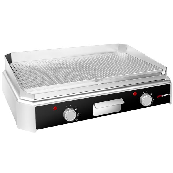 Elektro Bratplatte - 5 kW - Gerillt - Bratfläche: 740x296mm