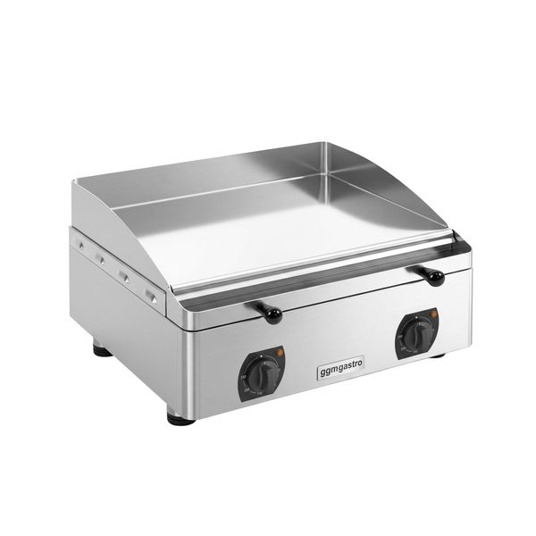 Elektro Bratplatte - mit Hartchrom-Beschichtung - 4 kW - Glatt - Bratfläche: 555x400mm