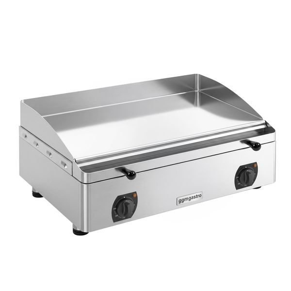 Elektro Bratplatte - mit Hartchrom-Beschichtung - 6 kW - Glatt - Bratfläche: 755x400mm