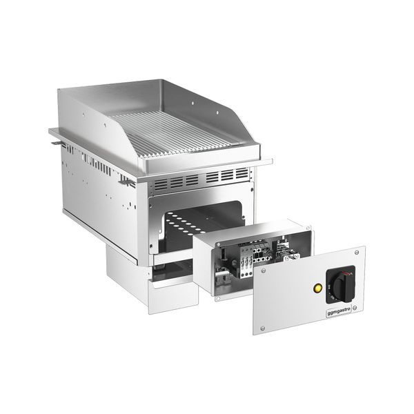Elektro Einbau Bratplatte - 4,5 kW - Gerillt - Bratfläche: 344x484mm