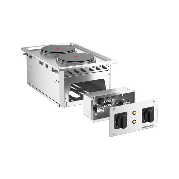 Einbau Elektroherd  - 5,2 kW - 2 Platten Rund