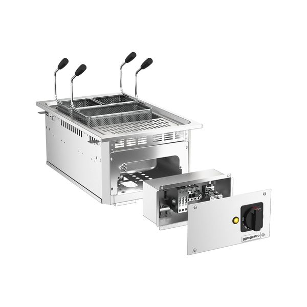 Elektro Einbau Nudelkocher - 13 Liter - 7,5 kW - mit Ablasshahn - inkl. 3 Körbe