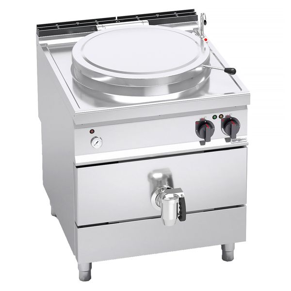 Elektro Kochkessel - 150 Liter - 18 kW - Indirekte Beheizung - mit Wasserzulauf & Ablasshahn