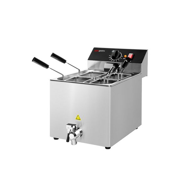 Elektro Nudelkocher - 8 Liter - 3,25 kW -  mit Ablasshahn - inkl. 4 Körbe