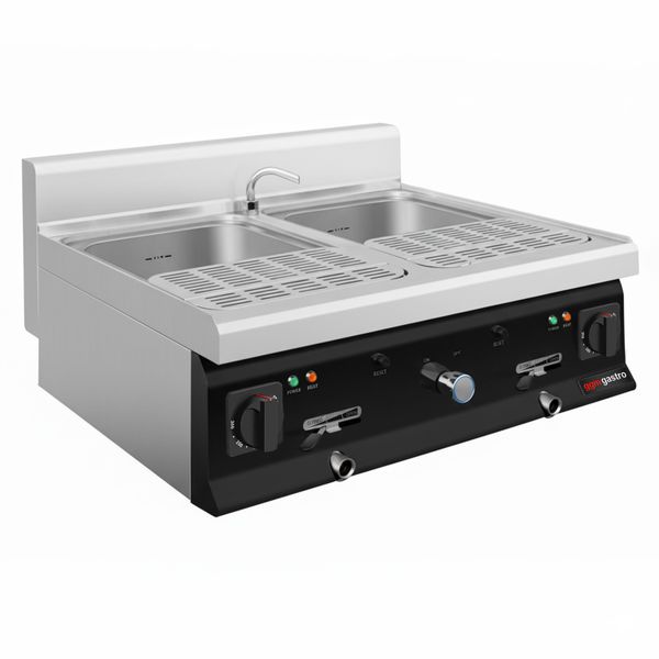 Elektro Nudelkocher mit Wasserhahn - 2x 26 Liter - 12 kW