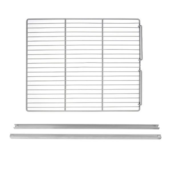 Edelstahlschienen - 602x800mm - mit plastifiziertem Tragrost - passend für BKG & BTKG