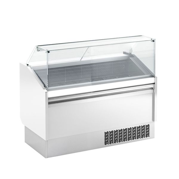 Eistheke LEVI - 1620mm - Statisch - für 9+9x 5 Liter Eisbehälter - Weiß