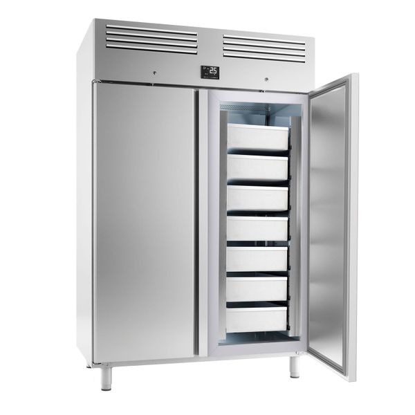 Fischkühlschrank Edelstahl Premium PLUS - EN 600x400- 1240 Liter - mit 2 Türen