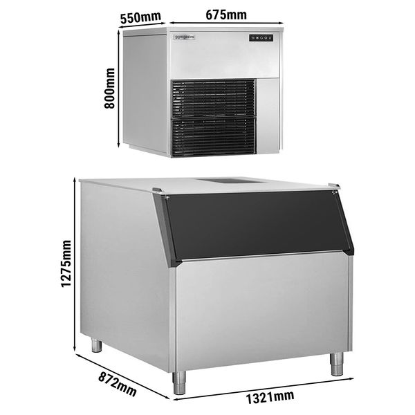 Flockeneisbereiter - 565 kg / 24 h - inkl. Eisvorratsbehälter