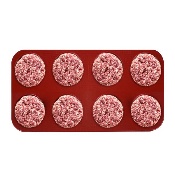 Frikadellen-/ Hamburgerpresse - Kunststoff - mittel - Ø 100mm - 8 Löcher - 125 Gramm