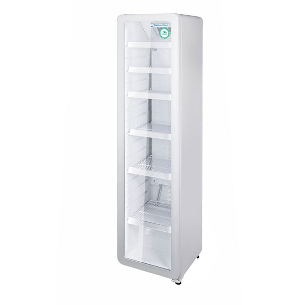GASTRO-COOL | Getränkekühlschrank - 220 Liter - schmal - mit 1 Glastür - Weiß