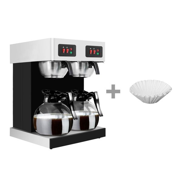 Doppel-Filterkaffeemaschine - 2x 1,8 Liter - inkl. 2 Glaskannen