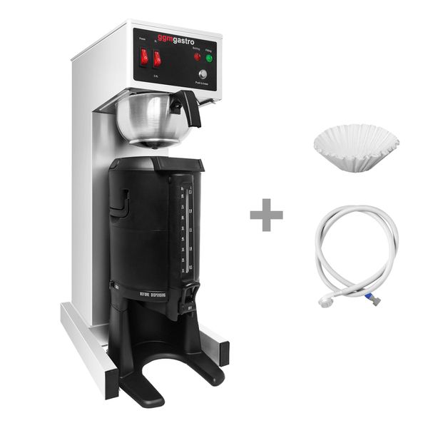 Filterkaffeemaschine - 2,5 Liter - mit automatischer Wasserbefüllung - inkl. Thermobehälter
