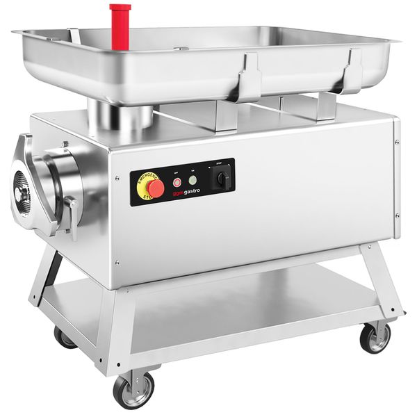 Elektrischer Fleischwolf - Größe 42 - - 700kg/h - 4 kW - mit Rollen