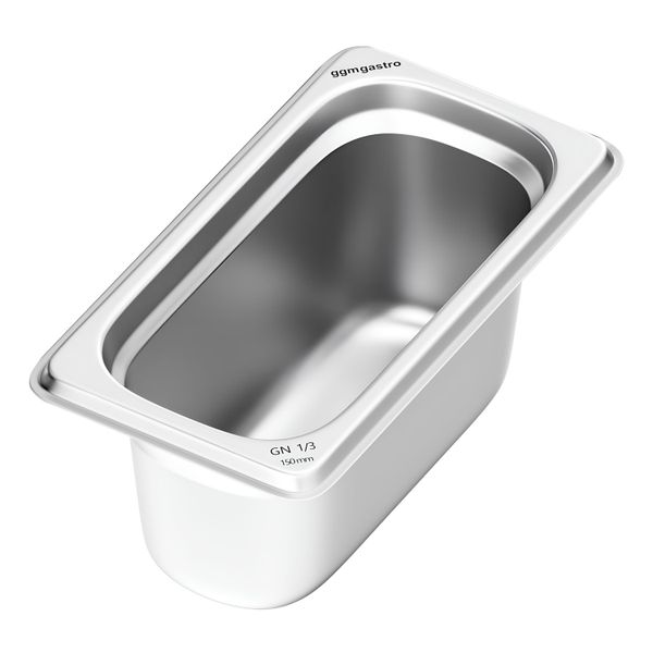 Edelstahl-Behälter GN 1/3 - Höhe: 150mm