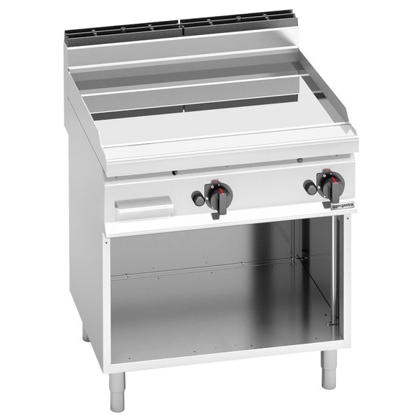 Gas Bratplatte - 13,8 kW - Glatt - mit glänzendem Finish