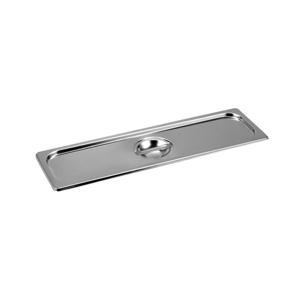 Edelstahl-Deckel GN 2/4 - mit Löffelaussparung