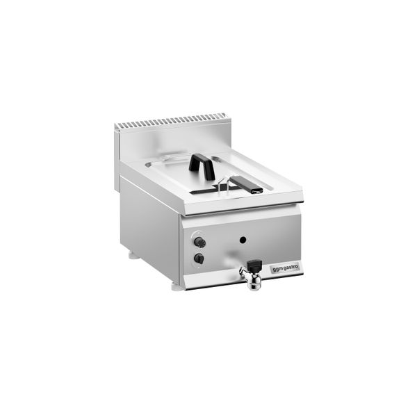 Gas Fritteuse - 8 Liter - 6 kW - mit Ablasshahn