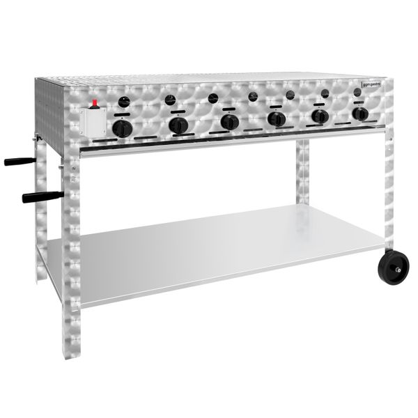Gasgrill - 22,5 kW - 6 Brenner - inkl. mobilem Untergestell & Grillrost