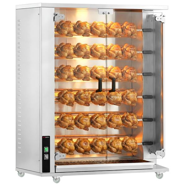 Gas Hähnchengrill - 28,2 kW - mit 6 Spießen für bis zu 30 Hähnchen