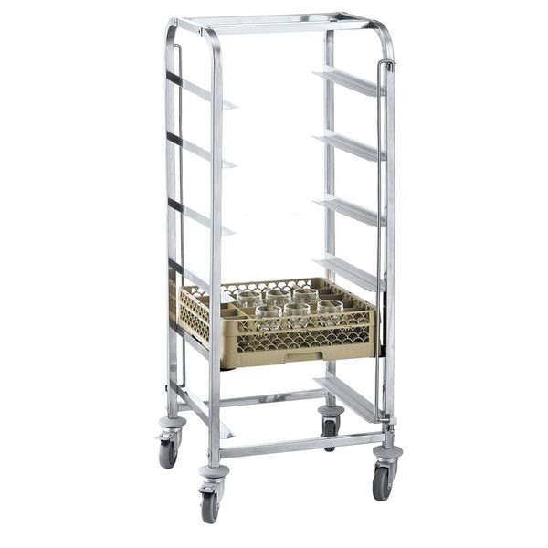 Edelstahl Geschirrkorbwagen - für 7 Körbe Korbmaße: 400x400mm