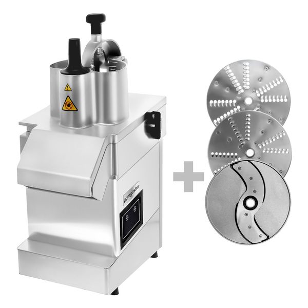 Elektrischer Gemüseschneider - 550 Watt - inkl. 3 Schneidescheiben