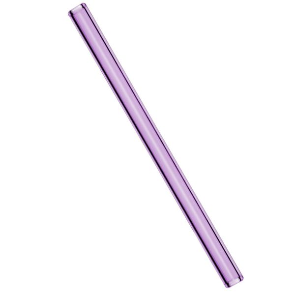 (50 Stück) Glastrinkhalme - gerade - 200mm - Rosa - inkl. Nylon Reinigungsbürste